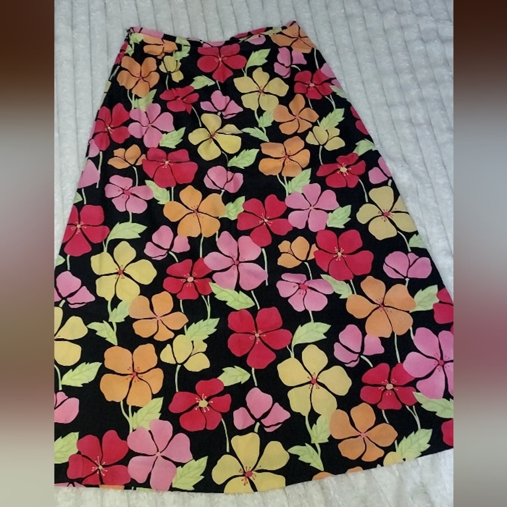 Vintage 90s Floral Talbots Maxi Skirt - Picture 2 of 4